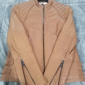 DKNY Genuine Leather Moto Jacket